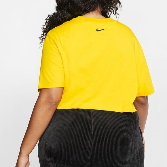 Nike Tops Nike Sportswear Yellow And Black Crop Top Size X Poshmark